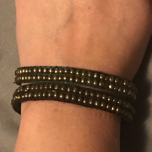 Bracelet Set (dark green and black) - Picture 3 of 3